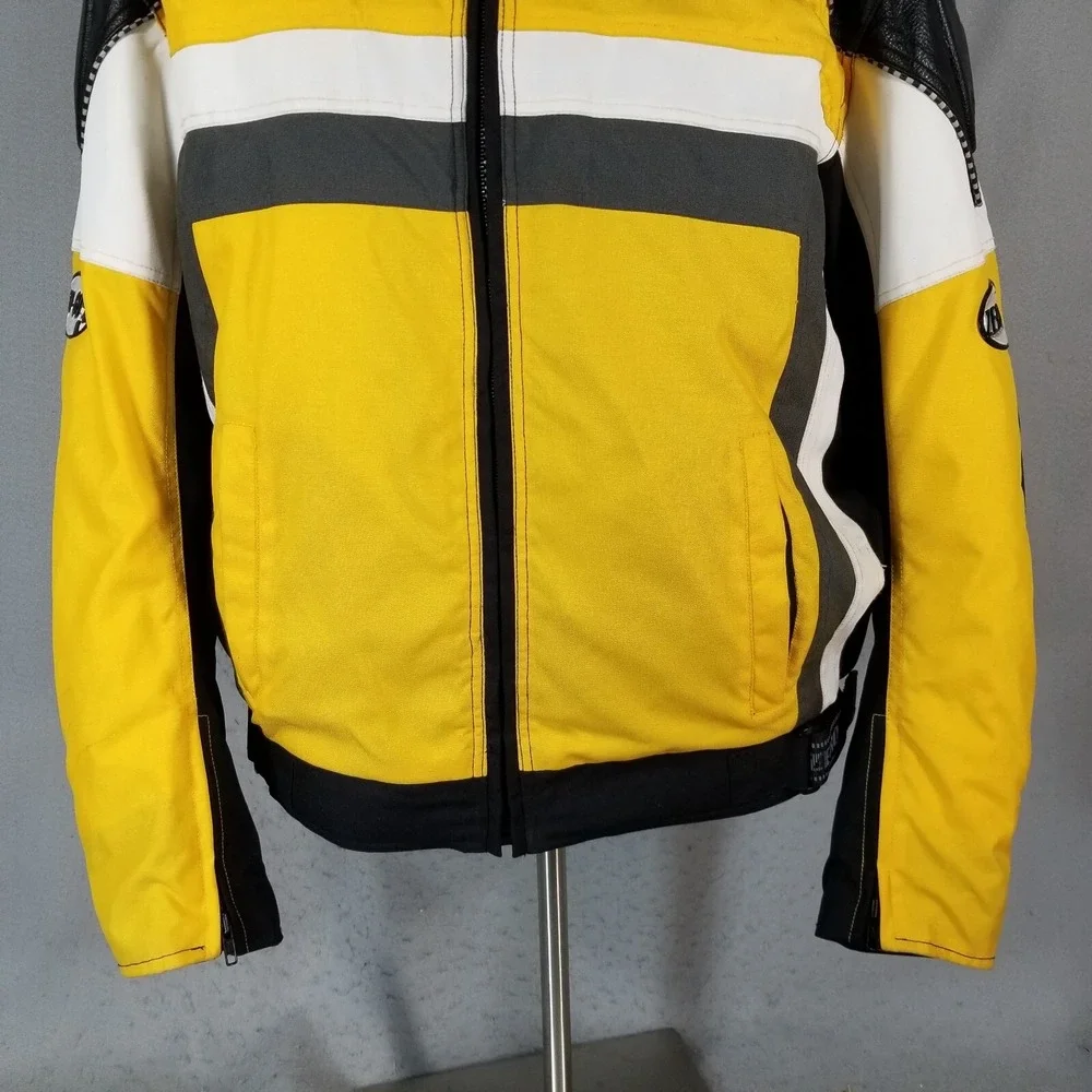 Zero-60 Flash Yellow/Black Textile/Leather Motorcycle Jacket Men's Sizes MD - XL